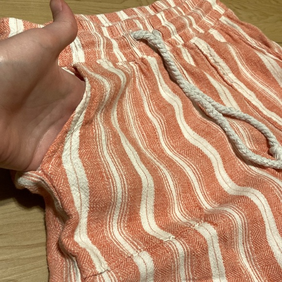 Women’s Indigo Rein Striped Peach White Loungewear Drawstring Pants Size Small - Picture 12 of 12